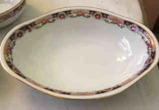 Clear glaze shaped bowl