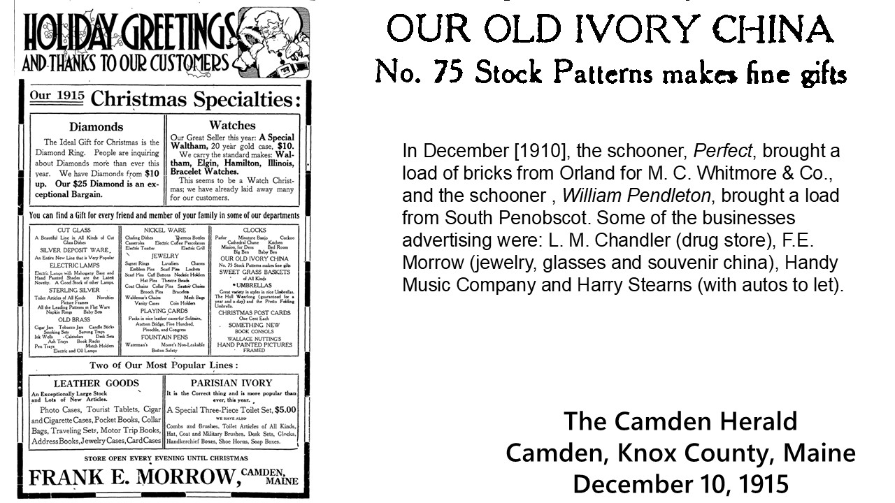 Frank E. Morrow. Old Ivory 75 makes fine gifts