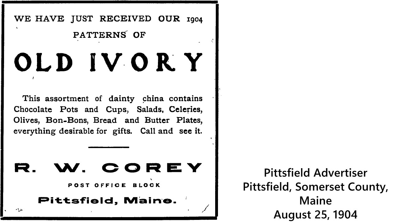 R.W. Corey. New 1904 Patterns of Old Ivory