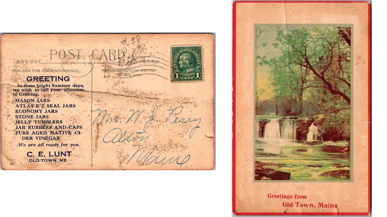 C.E. Lunt Advertising Postcard