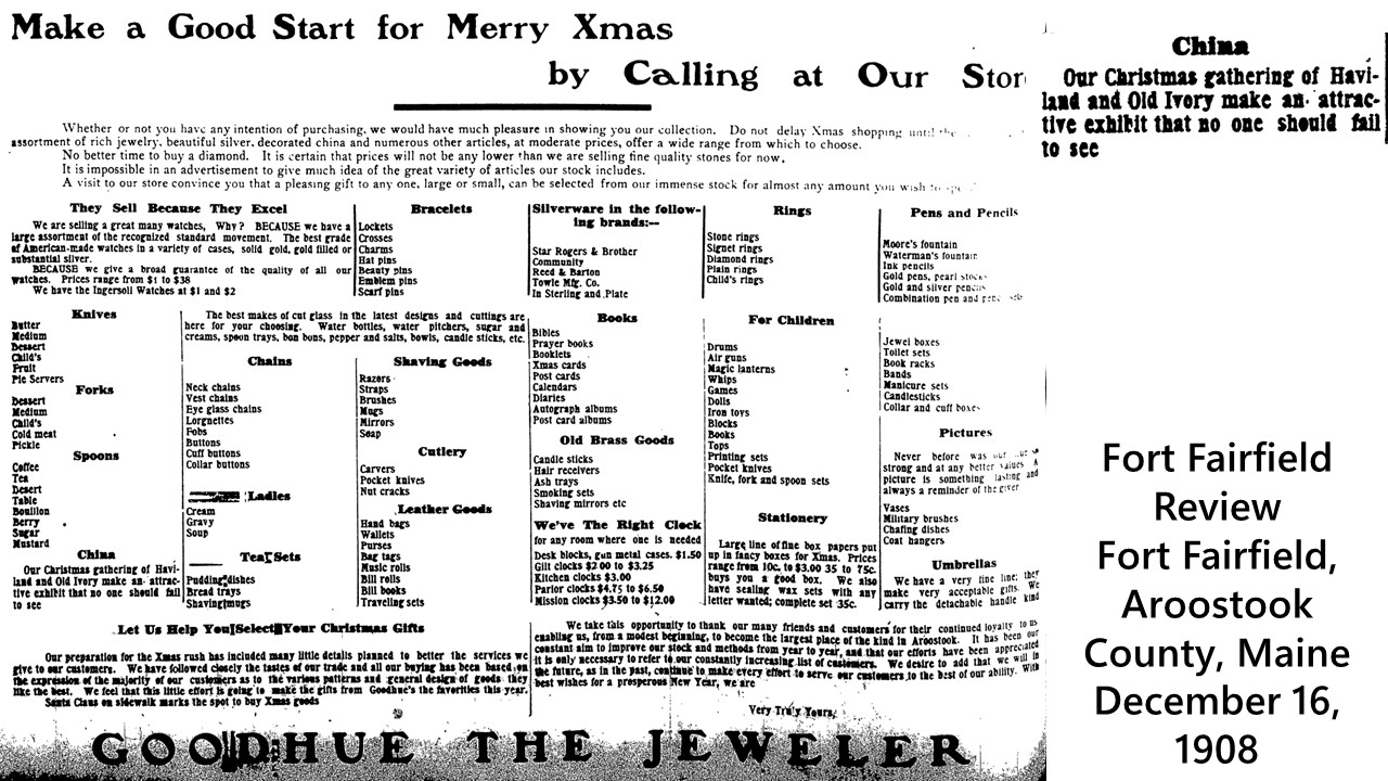 Goodhue The Jeweler Fort Fairfield