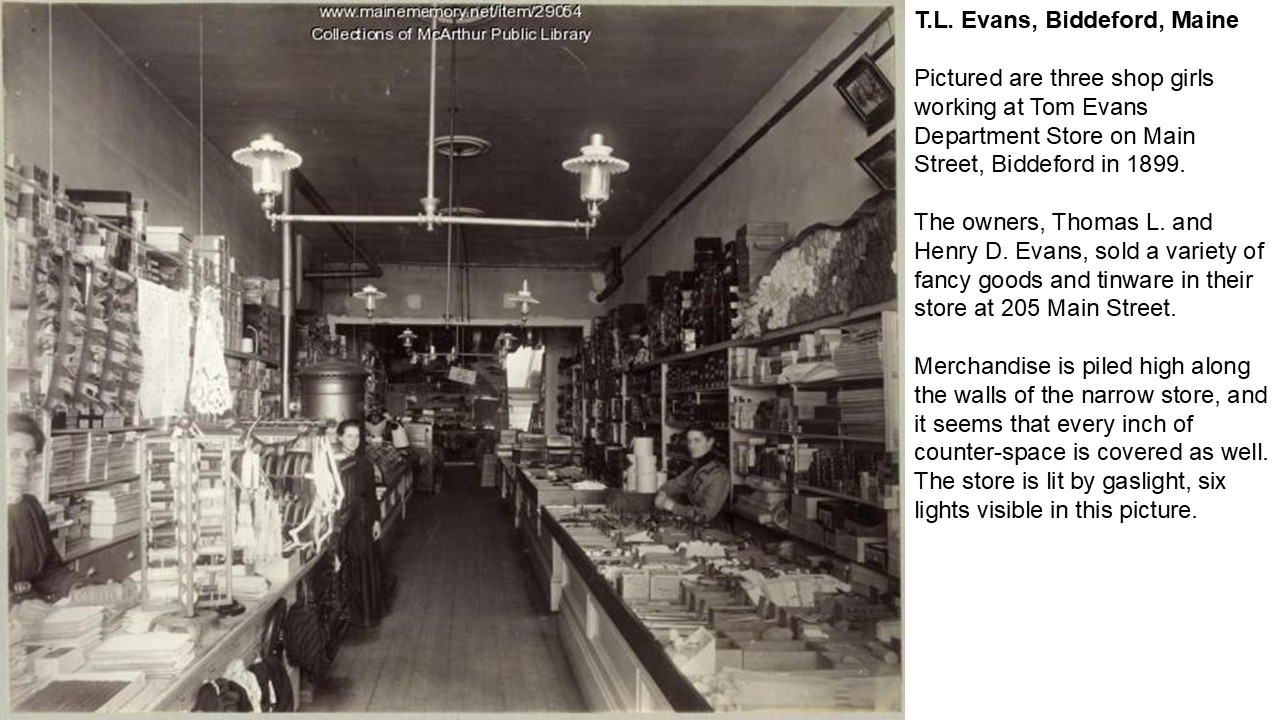 Tom Evans Department Store, 1899