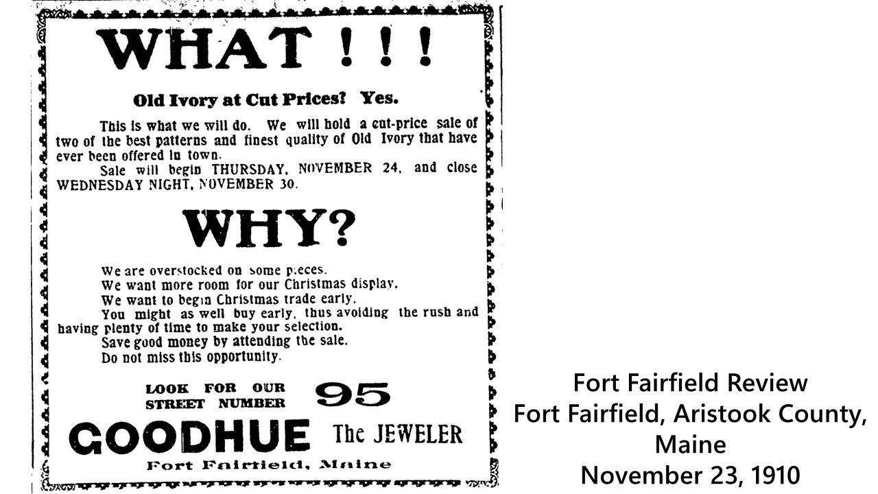 Goodhue The Jeweler - Old Ivory at Cut Prices