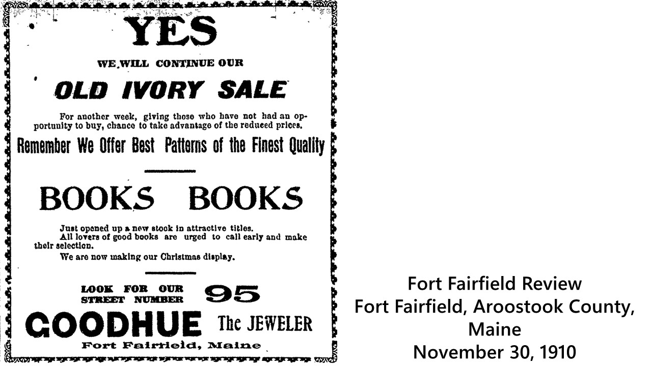 Goodhue The Jeweler. Old Ivory Sale - the best patterns at the finest quality